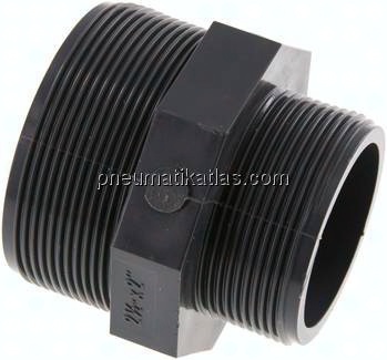 Doppelnippel G 2-1/2"-G 2", PVC-U
