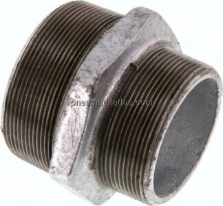 Doppelnippel R 3"-R 2-1/2", Temperguss verzinkt