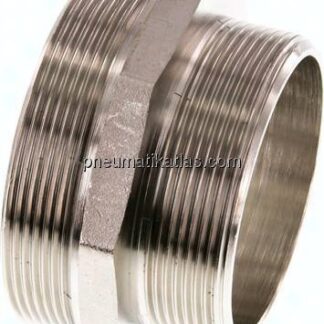 Doppelnippel G 3"-G 2-1/2", Messing vernickelt