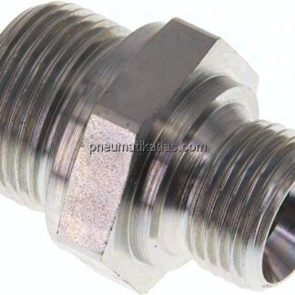 Hydraulik-Doppelnippel G 3/4"-G 1/2", Stahl verzinkt