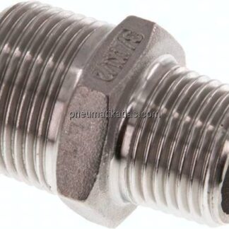Doppelnippel R 3/4"-R 1/2", 1.4408