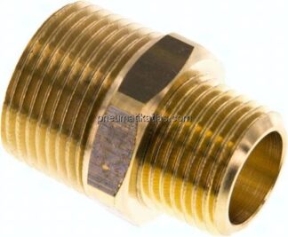 Doppelnippel R 3/4"-R 1/2", Messing/Rotguss