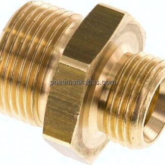Doppelnippel G 3/4"-G 1/2", Messing/Rotguss