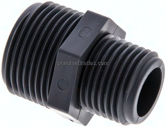 Doppelnippel G 3/4"-G 1/2", Polypropylen