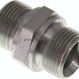 Hydraulik-Doppelnippel G 3/4"-G 3/4", Stahl verzinkt