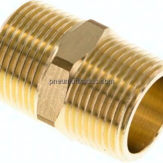 Doppelnippel R 3/4"-R 3/4", Messing/Rotguss