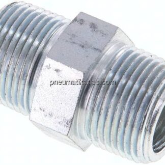 Doppelnippel NPT 3/4"-NPT 3/4", Stahl verzinkt