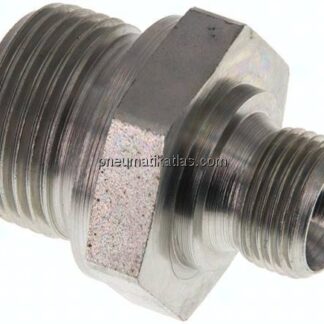Hydraulik-Doppelnippel G 3/4"-G 3/8", Stahl verzinkt