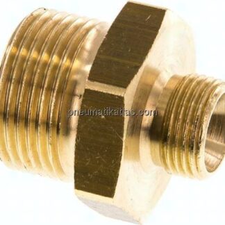 Doppelnippel G 3/4"-G 3/8", Messing/Rotguss