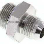 Doppelnippel G 3/4"-UNF 7/8"-14(JIC), Stahl verzinkt