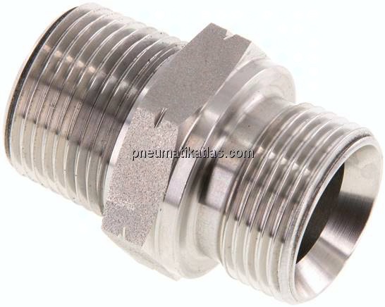 Doppelnippel G 3/4"-NPT 3/4", 1.4571