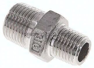 Doppelnippel NPT 3/8"-NPT 1/4", 1.4408