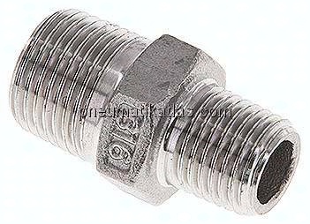 Doppelnippel NPT 3/8"-NPT 1/4", 1.4408