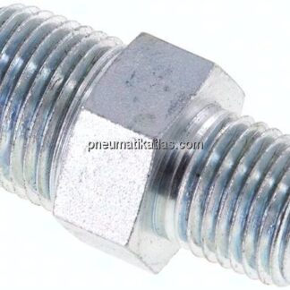 Doppelnippel NPT 3/8"-NPT 1/4", Stahl verzinkt