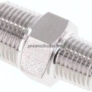 Doppelnippel NPT 3/8"-NPT 1/4", 1.4571