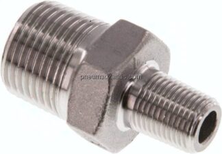 Doppelnippel R 3/8"-R 1/8", 1.4408