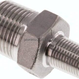 Doppelnippel R 3/8"-R 1/8", 1.4408
