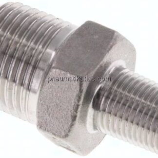 Doppelnippel NPT 3/8"-NPT 1/8", 1.4408