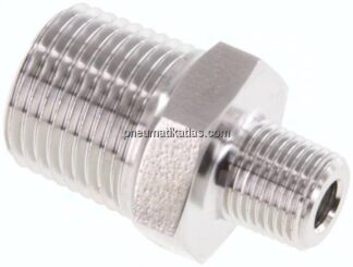 Doppelnippel NPT 3/8"-NPT 1/8", 1.4571