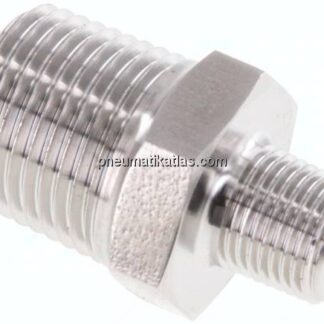 Doppelnippel NPT 3/8"-NPT 1/8", 1.4571