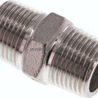 Doppelnippel R 3/8"-R 3/8", 1.4408