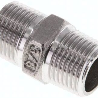 Doppelnippel NPT 3/8"-NPT 3/8", 1.4408