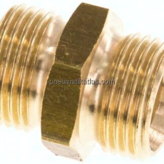 Doppelnippel G 3/8"-G 3/8", Messing/Rotguss
