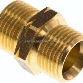Doppelnippel G 3/8"-G 3/8" LH, Messing