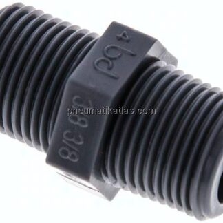Doppelnippel G 3/8"-G 3/8", Polypropylen