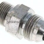 Doppelnippel G 3/8"-UNF 3/4"-16(JIC), Stahl verzinkt