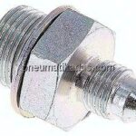 Doppelnippel G 3/8"-UNF 7/16"-20(JIC), Stahl verzinkt