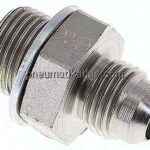 Doppelnippel G 3/8"-UNF 9/16"-18(JIC), Stahl verzinkt