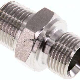 Doppelnippel G 3/8"-NPT 3/8", 1.4571