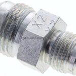 Doppelnippel UNF 3/4"-16(JIC)-UNF 9/16"-18(JIC), Stahl verzinkt