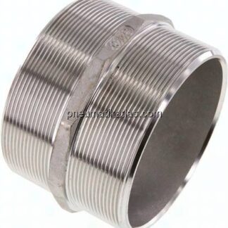 Doppelnippel, G 4"-G 4", flach dichtend, 1.4408