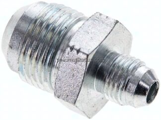Doppelnippel UNF 7/8"-14(JIC)-UNF 1/2"-20(JIC), Stahl verzinkt