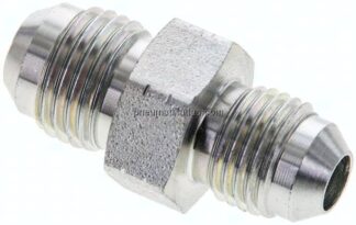 Doppelnippel UNF 9/16"-18(JIC)-UNF 1/2"-20(JIC), Stahl verzinkt