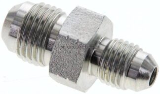 Doppelnippel UNF 9/16"-18(JIC)-UNF 7/16"-20(JIC), Stahl verzinkt