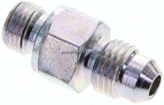 Doppelnippel M 10x1-UNF 7/16"-20(JIC), Stahl verzinkt