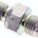 Doppelnippel M 12x1,5-UNF 1/2"-20(JIC), Stahl verzinkt