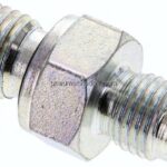 Doppelnippel M 12x1,5-UNF 7/16"-20(JIC), Stahl verzinkt