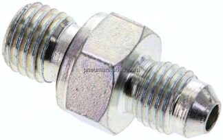 Doppelnippel M 12x1,5-UNF 7/16"-20(JIC), Stahl verzinkt
