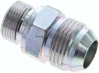 Doppelnippel M 22x1,5-UN 1-1/16"-12(JIC), Stahl verzinkt