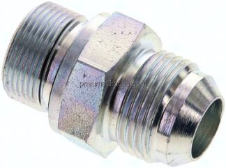 Doppelnippel M 26x1,5-UN 1-1/16"-12(JIC), Stahl verzinkt