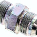 Doppelnippel M 27x2-UN 1-1/16"-12(JIC), Stahl verzinkt