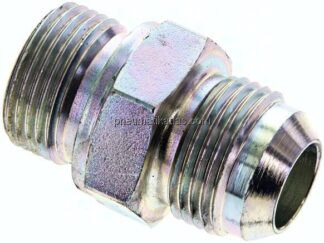 Doppelnippel M 27x2-UN 1-1/16"-12(JIC), Stahl verzinkt