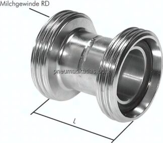 Doppelnippel (Milchgewinde) Rd 130 x 1/4"-Rd 130 x 1/4"
