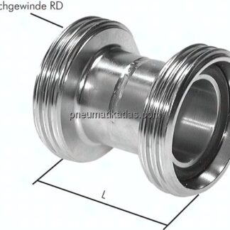 Doppelnippel (Milchgewinde) Rd 130 x 1/4"-Rd 130 x 1/4"