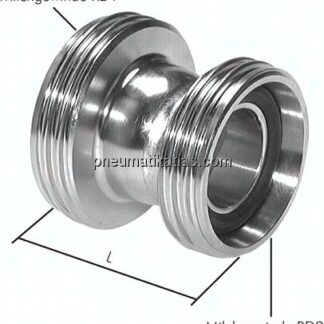 Doppelnippel (Milchgewinde) Rd 130 x 1/4"-Rd 95 x 1/6"