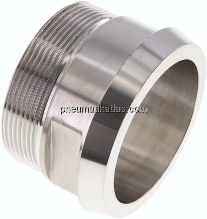 Kegelstutzen (Milchgewinde) 86mm Kegel-G 2-1/2", 1.4404